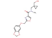 2-[(1,3-benzodioxol-5-yloxy)methyl]-N-{[1-(hydroxymethyl)cyclopropyl]methyl}-N-methyl-1,3-oxazole-4-carboxamide