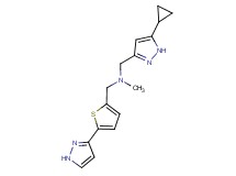 1-(5-cyclopropyl-1H-pyrazol-3-yl)-N-methyl-N-{[5-(1H-pyrazol-3-yl)-2-thienyl]methyl}methanamine