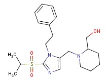 (1-{[2-(isopropylsulfonyl)-1-(2-phenylethyl)-1H-imidazol-5-yl]methyl}-2-piperidinyl)methanol
