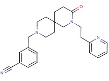 3-{[3-oxo-2-(2-pyridin-2-ylethyl)-2,9-diazaspiro[5.5]undec-9-yl]methyl}benzonitrile