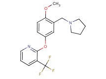 2-[4-methoxy-3-(pyrrolidin-1-ylmethyl)phenoxy]-3-(trifluoromethyl)pyridine