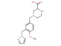 4-[4-methoxy-3-(1H-pyrazol-1-ylmethyl)benzyl]piperazine-2-carboxylic acid
