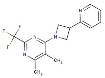 4,5-dimethyl-6-[3-(2-pyridinyl)-1-azetidinyl]-2-(trifluoromethyl)pyrimidine