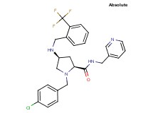 (4S)-1-(4-chlorobenzyl)-N-(3-pyridinylmethyl)-4-{[2-(trifluoromethyl)benzyl]amino}-L-prolinamide