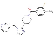 3-({2-[1-(3-fluoro-4-methylbenzoyl)piperidin-4-yl]-1H-imidazol-1-yl}methyl)pyridine