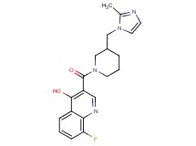 8-fluoro-3-({3-[(2-methyl-1H-imidazol-1-yl)methyl]-1-piperidinyl}carbonyl)-4-quinolinol