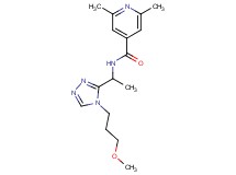 N-{1-[4-(3-methoxypropyl)-4H-1,2,4-triazol-3-yl]ethyl}-2,6-dimethylisonicotinamide