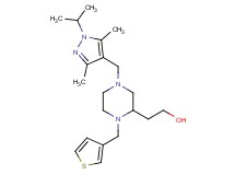 2-[4-[(1-isopropyl-3,5-dimethyl-1H-pyrazol-4-yl)methyl]-1-(3-thienylmethyl)-2-piperazinyl]ethanol