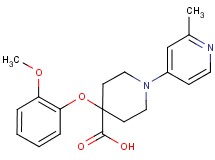 4-(2-methoxyphenoxy)-1-(2-methylpyridin-4-yl)piperidine-4-carboxylic acid