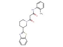 3-[3-(1,3-benzothiazol-2-yl)piperidin-1-yl]-N-(2-methylphenyl)-3-oxopropanamide