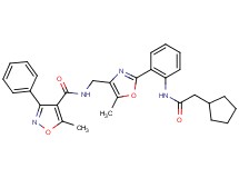 N-[(2-{2-[(cyclopentylacetyl)amino]phenyl}-5-methyl-1,3-oxazol-4-yl)methyl]-5-methyl-3-phenyl-4-isoxazolecarboxamide