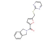 2-{5-[(pyrimidin-2-ylthio)methyl]-2-furoyl}isoindoline