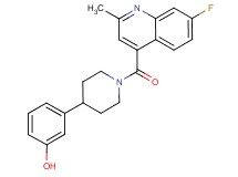 3-{1-[(7-fluoro-2-methyl-4-quinolinyl)carbonyl]-4-piperidinyl}phenol
