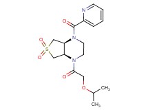(4aS*,7aR*)-1-(isopropoxyacetyl)-4-(2-pyridinylcarbonyl)octahydrothieno[3,4-b]pyrazine 6,6-dioxide