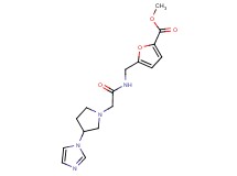 methyl 5-[({[3-(1H-imidazol-1-yl)pyrrolidin-1-yl]acetyl}amino)methyl]-2-furoate