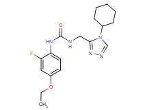 N-[(4-cyclohexyl-4H-1,2,4-triazol-3-yl)methyl]-N'-(4-ethoxy-2-fluorophenyl)urea