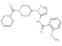 N-{1-[1-(3-cyclohexen-1-ylcarbonyl)-4-piperidinyl]-1H-pyrazol-5-yl}-2-methoxybenzamide