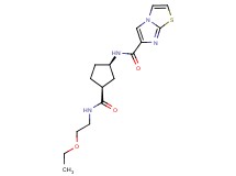 N-((1R*,3S*)-3-{[(2-ethoxyethyl)amino]carbonyl}cyclopentyl)imidazo[2,1-b][1,3]thiazole-6-carboxamide