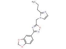 3-(1,3-benzodioxol-5-yl)-5-[(2-propyl-1H-imidazol-1-yl)methyl]-1,2,4-oxadiazole