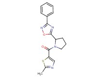 5-{1-[(2-methyl-1,3-thiazol-5-yl)carbonyl]-2-pyrrolidinyl}-3-phenyl-1,2,4-oxadiazole