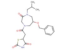 5-{2-[6-(benzyloxy)-4-isobutyl-3-oxo-1,4-diazepan-1-yl]-2-oxoethyl}-1,3-thiazolidine-2,4-dione