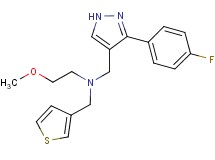 N-{[3-(4-fluorophenyl)-1H-pyrazol-4-yl]methyl}-2-methoxy-N-(3-thienylmethyl)ethanamine