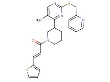 5-methyl-2-[(2-pyridinylmethyl)thio]-4-{1-[(2E)-3-(2-thienyl)-2-propenoyl]-3-piperidinyl}pyrimidine