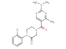 1-(2-chlorophenyl)-4-{[2-(dimethylamino)-4-methyl-5-pyrimidinyl]carbonyl}-2-piperazinone