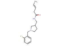 (3E)-N-{[1-(2-fluorobenzyl)pyrrolidin-3-yl]methyl}pent-3-enamide
