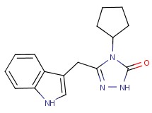 4-cyclopentyl-5-(1H-indol-3-ylmethyl)-2,4-dihydro-3H-1,2,4-triazol-3-one