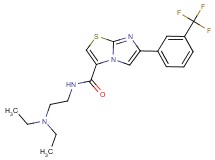N-[2-(diethylamino)ethyl]-6-[3-(trifluoromethyl)phenyl]imidazo[2,1-b][1,3]thiazole-3-carboxamide