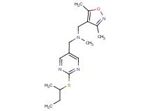 1-[2-(sec-butylthio)pyrimidin-5-yl]-N-[(3,5-dimethylisoxazol-4-yl)methyl]-N-methylmethanamine