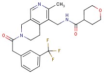 N-[(3-methyl-7-{[3-(trifluoromethyl)phenyl]acetyl}-5,6,7,8-tetrahydro-2,7-naphthyridin-4-yl)methyl]tetrahydro-2H-pyran-4-carboxamide