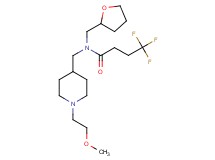 4,4,4-trifluoro-N-{[1-(2-methoxyethyl)-4-piperidinyl]methyl}-N-(tetrahydro-2-furanylmethyl)butanamide