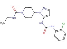 4-[5-({[(2-chlorophenyl)amino]carbonyl}amino)-1H-pyrazol-1-yl]-N-ethyl-1-piperidinecarboxamide