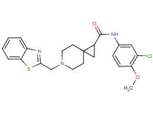 6-(1,3-benzothiazol-2-ylmethyl)-N-(3-chloro-4-methoxyphenyl)-6-azaspiro[2.5]octane-1-carboxamide