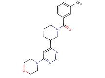 4-{6-[1-(3-methylbenzoyl)-3-piperidinyl]-4-pyrimidinyl}morpholine