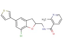 N-{[7-chloro-5-(3-thienyl)-2,3-dihydro-1-benzofuran-2-yl]methyl}-2-methylnicotinamide