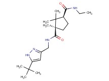 (1R*,3S*)-N~1~-[(5-tert-butyl-1H-pyrazol-3-yl)methyl]-N~3~-ethyl-1,2,2-trimethylcyclopentane-1,3-dicarboxamide