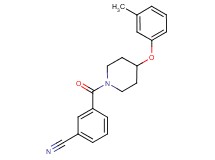 3-{[4-(3-methylphenoxy)-1-piperidinyl]carbonyl}benzonitrile
