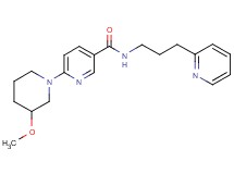 6-(3-methoxy-1-piperidinyl)-N-[3-(2-pyridinyl)propyl]nicotinamide