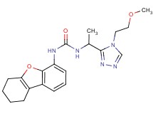 N-{1-[4-(2-methoxyethyl)-4H-1,2,4-triazol-3-yl]ethyl}-N'-(6,7,8,9-tetrahydrodibenzo[b,d]furan-4-yl)urea