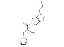2-[5-[2-methyl-3-(1H-pyrazol-1-yl)propanoyl]-5,6-dihydropyrrolo[3,4-c]pyrazol-1(4H)-yl]ethanol