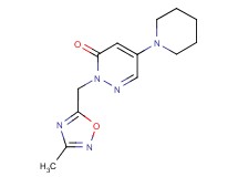 2-[(3-methyl-1,2,4-oxadiazol-5-yl)methyl]-5-piperidin-1-ylpyridazin-3(2H)-one