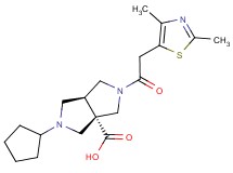 (3aS*,6aS*)-2-cyclopentyl-5-[(2,4-dimethyl-1,3-thiazol-5-yl)acetyl]hexahydropyrrolo[3,4-c]pyrrole-3a(1H)-carboxylic acid