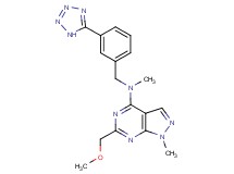 6-(methoxymethyl)-N,1-dimethyl-N-[3-(1H-tetrazol-5-yl)benzyl]-1H-pyrazolo[3,4-d]pyrimidin-4-amine