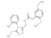 2-(2,5-dimethoxyphenyl)-N-{[4-(2-methylphenyl)-5-(methylthio)-4H-1,2,4-triazol-3-yl]methyl}acetamide