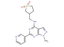 N-[(1,1-dioxidotetrahydro-3-thienyl)methyl]-1-methyl-6-(3-pyridinyl)-1H-pyrazolo[3,4-d]pyrimidin-4-amine