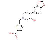 5-{[(3S*,4S*)-4-(1,3-benzodioxol-5-yl)-3-hydroxypiperidin-1-yl]methyl}thiophene-2-carboxylic acid