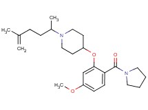 1-(1,4-dimethyl-4-penten-1-yl)-4-[5-methoxy-2-(1-pyrrolidinylcarbonyl)phenoxy]piperidine